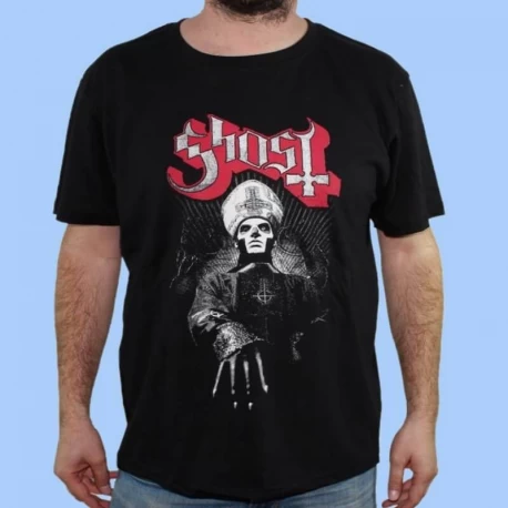 camiseta ghost el papa rojo