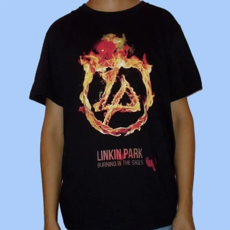 camiseta linkin park burning in the skies