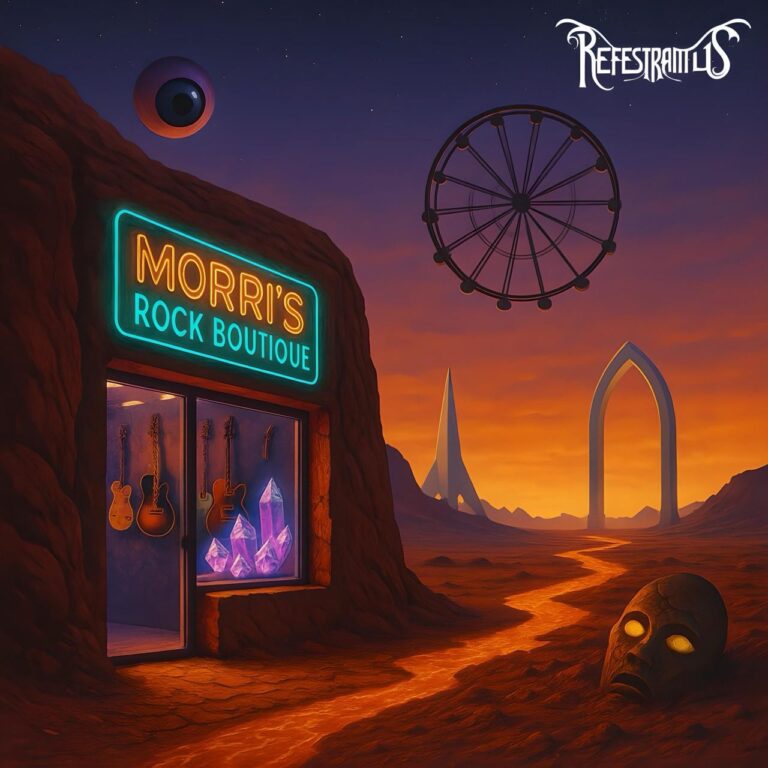 Portada oficial del álbum Morri's Rock Boutique de la banda Refestramus, lanzado en 2026.